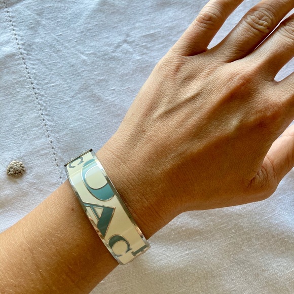 Coach - White & Blue Enamel Bracelet - Picture 7 of 8
